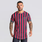 Load image into Gallery viewer, Beverlia Summer SikSilk Male T Shirt Silk Silk Tshirt O-Neck Short Funny Mens Shirts T Shirts Sik Silk Men Tops Tees styles fashion trends 2020. Menswear outfits apparel summer wear for men. Wear men new best t shirt design cheap clothes online. vertical striped shirt striped t shirt guess striped shirt sik silk sale
