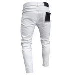 Load image into Gallery viewer, Beverlia Mens Clothing Mens Fashion | 3 Styles Men Stretchy Ripped Skinny Biker Embroidery Print Jeans Destroyed Hole Taped Slim Fit Denim Scratched High Quality Jean stretchy ripped jeans jeggings black blue white ripped jean embroidery patterns denim mens slim fit jeans cheap online
