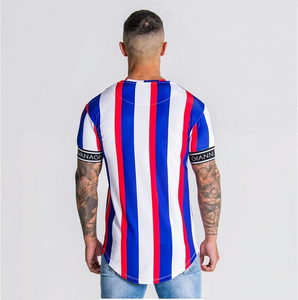 Beverlia Summer SikSilk Male T Shirt Silk Silk Tshirt O-Neck Short Funny Mens Shirts T Shirts Sik Silk Men Tops Tees styles fashion trends 2020. Menswear outfits apparel summer wear for men. Wear men new best t shirt design cheap clothes online. vertical striped shirt striped t shirt guess striped shirt sik silk sale