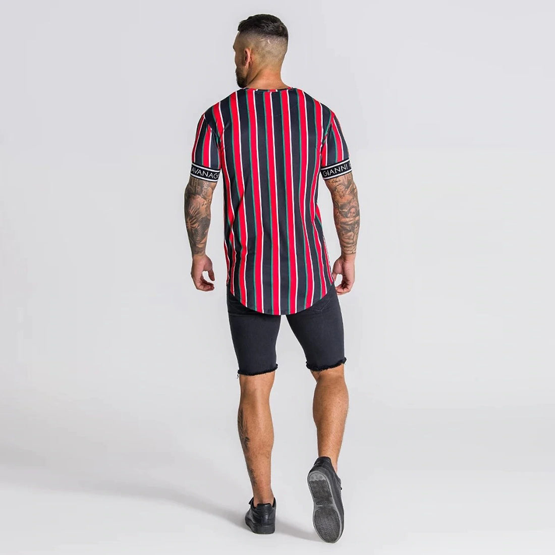 Beverlia Summer SikSilk Male T Shirt Silk Silk Tshirt O-Neck Short Funny Mens Shirts T Shirts Sik Silk Men Tops Tees styles fashion trends 2020. Menswear outfits apparel summer wear for men. Wear men new best t shirt design cheap clothes online. vertical striped shirt striped t shirt guess striped shirt sik silk sale