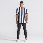 Load image into Gallery viewer, Beverlia Summer SikSilk Male T Shirt Silk Silk Tshirt O-Neck Short Funny Mens Shirts T Shirts Sik Silk Men Tops Tees styles fashion trends 2020. Menswear outfits apparel summer wear for men. Wear men new best t shirt design cheap clothes online. vertical striped shirt striped t shirt guess striped shirt sik silk sale
