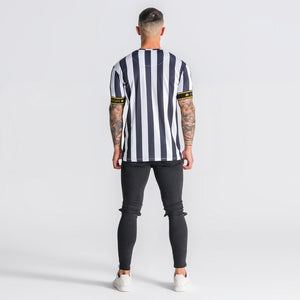 Beverlia Summer SikSilk Male T Shirt Silk Silk Tshirt O-Neck Short Funny Mens Shirts T Shirts Sik Silk Men Tops Tees styles fashion trends 2020. Menswear outfits apparel summer wear for men. Wear men new best t shirt design cheap clothes online. vertical striped shirt striped t shirt guess striped shirt sik silk sale