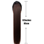 Load image into Gallery viewer, Beverlia Beauty Products |  Straight clip in hair extensions human hair clip in extensions Natural hair clip Straight hair Clip in hair extensions for black hair Ponytail extension wrap around Ponytail hair extensions real hair 32 inch ponytail extension Hair extensions online Easy ponytail extensions Clip in pony
