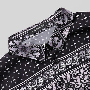 Beverlia 2020 Ethnic Style Printed Shirt Men Lapel High Street Button Vintage Camisa Long Sleeve Mens Brand Hawaiian Shirts Mens style 2020 Clothing  long sleeve shirts For Men Best high street t shirts Men tees New Hawaiian shirts tropical shirts for men cheap trendy clothes online for mens trendy clothing websites