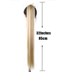 Load image into Gallery viewer, Beverlia Beauty Products |  Straight clip in hair extensions human hair clip in extensions Natural hair clip Straight hair Clip in hair extensions for black hair Ponytail extension wrap around Ponytail hair extensions real hair 32 inch ponytail extension Hair extensions online Easy ponytail extensions Clip in pony\
