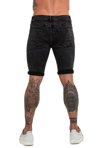 Ripped Black Short Skinny Jeans