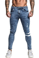 Load image into Gallery viewer, Blue Ripped Skinny Jeans
