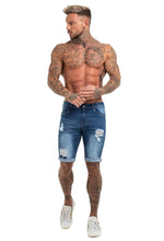 Load image into Gallery viewer, Ripped Blue Short Jeans
