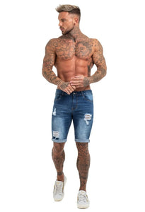 Ripped Blue Short Jeans