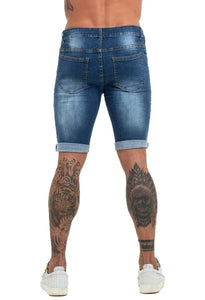 Ripped Blue Short Jeans