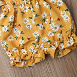 Load image into Gallery viewer, Fly Sleeve Ruffle Romper - Sunflower Yellow
