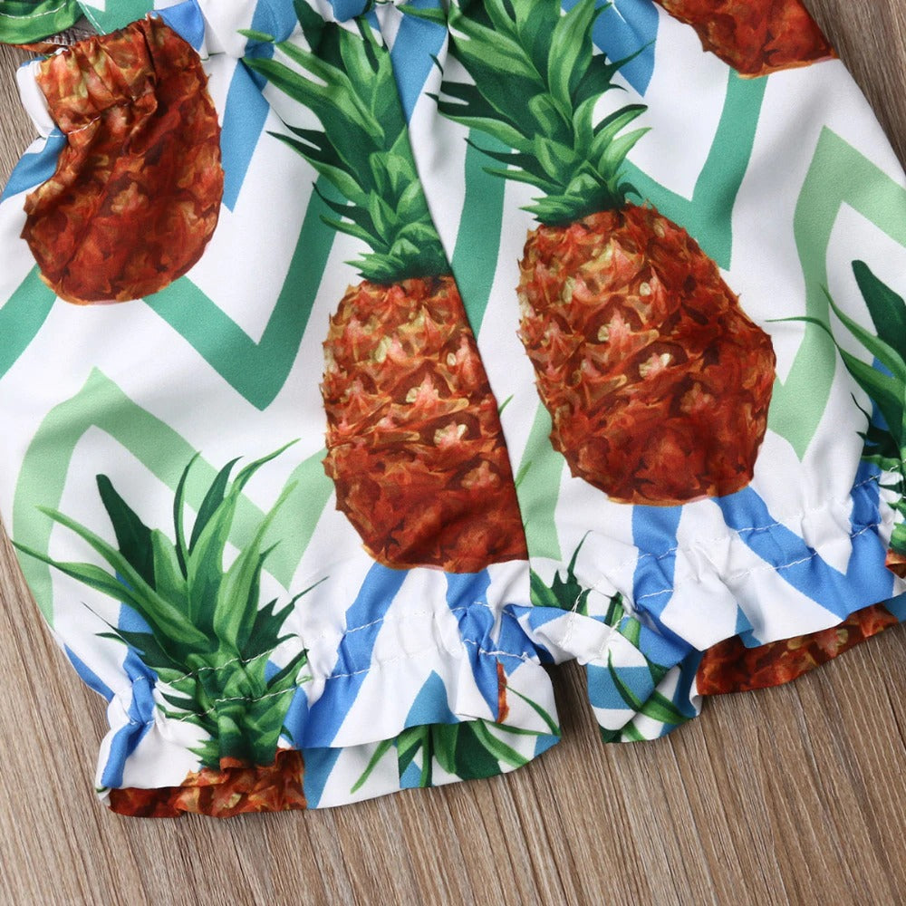 Fly Sleeve Ruffle Romper - Pineapple Brown