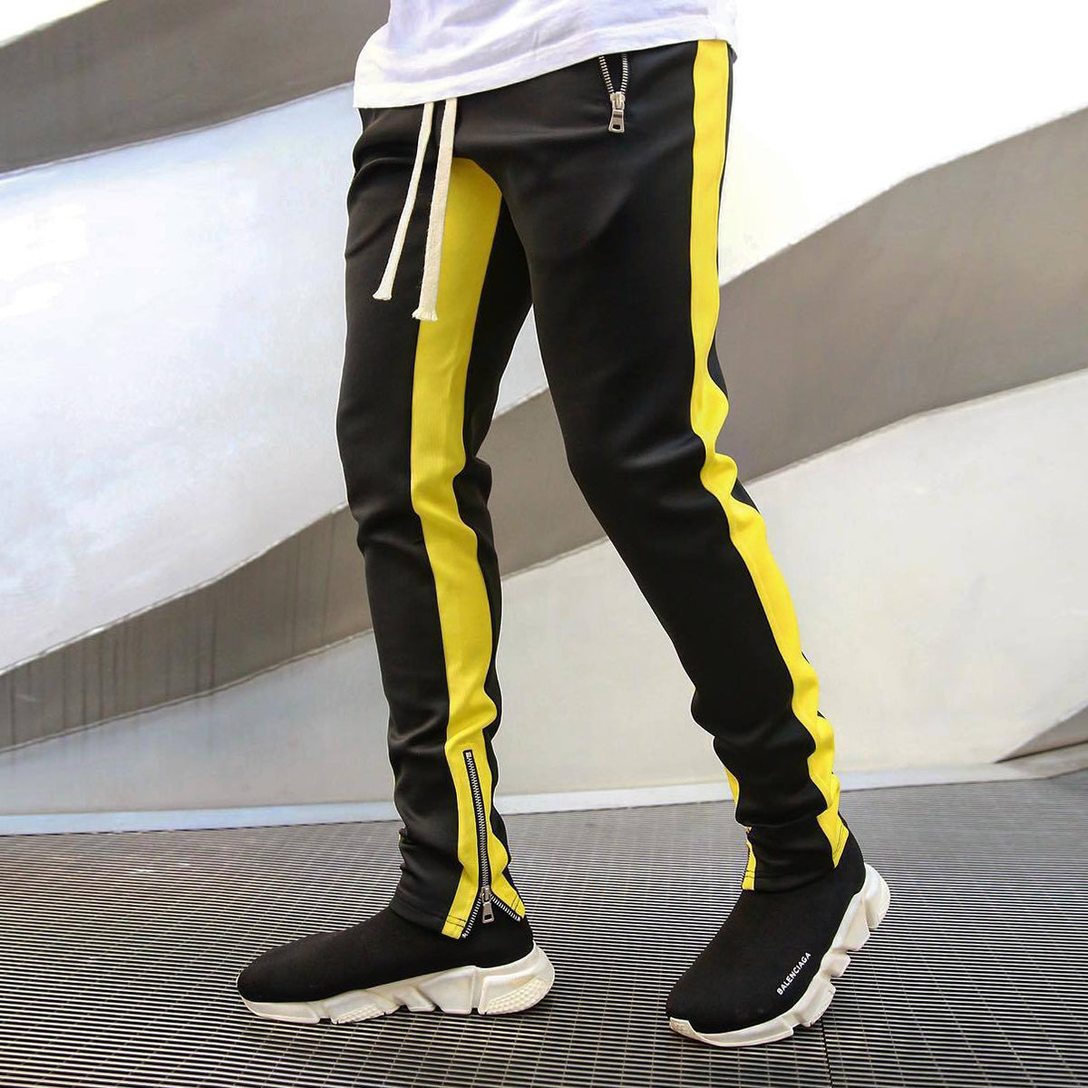 Joggers Casual Fitness Sportswear Pants - Yellow