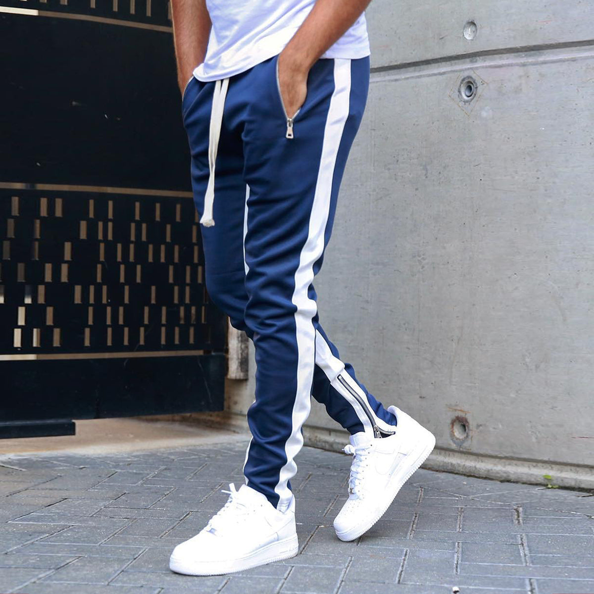 Joggers Casual Fitness Sportswear Pants - Navy