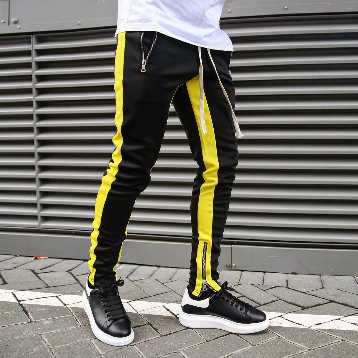 Joggers Casual Fitness Sportswear Pants - Yellow