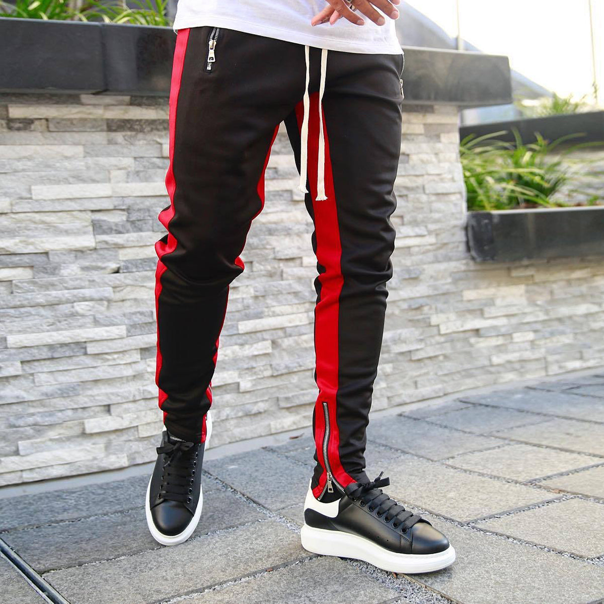 Joggers Casual Fitness Sportswear Pants - Red