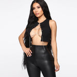 Load image into Gallery viewer, Metal Chain Sleeveless Crop Top
