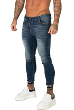 Load image into Gallery viewer, Skinny Fit Jeans Tapered Leg Blue
