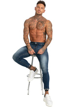 Load image into Gallery viewer, Skinny Fit Jeans Tapered Leg Blue
