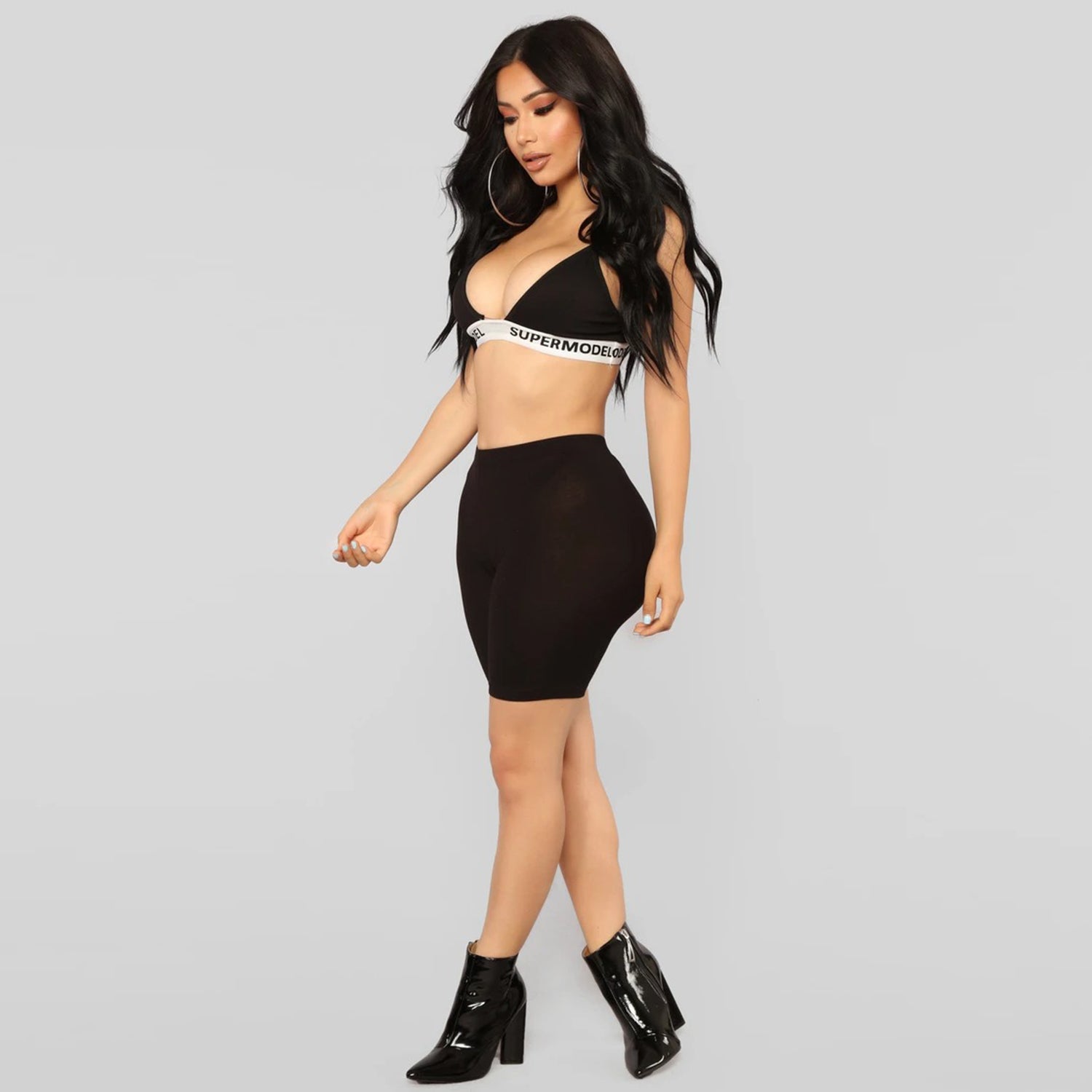 Curves For Days Biker Shorts - Black