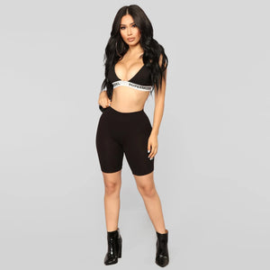 Curves For Days Biker Shorts - Black