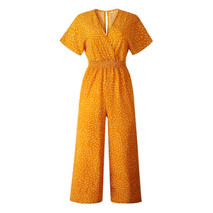 Summer Casual V-Neck Pocket Overalls