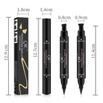 Load image into Gallery viewer, Double Headed Seal Black Liquid  Eyeliner
