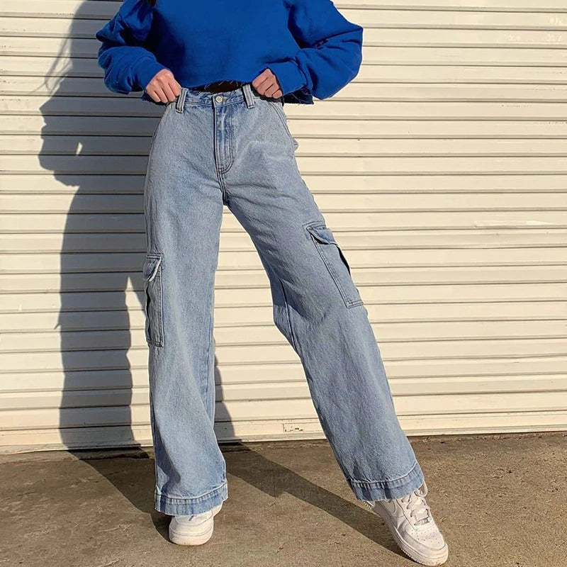 Beverlia Womens Clothing Womens Fashion |   Women Streetwear Straight 2020  lookbook female streetwear online cheap womens streetwear summer streetwear patchwork jeans custom designer high waisted jeans levis plus size target straight leg jeans cotton cargo pants womens 100 cotton cargo pants cargo work pants