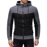 Load image into Gallery viewer, Men’s Clothing 2020 Men’s Fashion &amp; Style, Shop USA Brand Men&#39;s Clothes At Beverlia.  Discover Activewear, Athletic clothes, Sport clothes &amp; Apparel, Sportswear, Gym Wear &amp; Bodybuilding Workout Clothes. Choose Latest Sport Clothes From Favorite Brands. Solid Splice Jogger Tracksuit Zipper Hoodies Pants Sportswear
