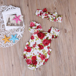 Load image into Gallery viewer, Cute Floral Romper &amp; Headband
