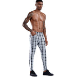 Load image into Gallery viewer, Gray Plaid Style Chinos
