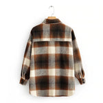 Load image into Gallery viewer, Beverlia Womens Clothing Womens Fashion | Vintage women 2019 long sleeve woolen coats fashion ladies thick plaid coat female streetwear elegant girls oversize jacket chic woolen coats for ladies full length  coat designs coats overcoat online best vintage oversized jackets trend vintage hoodie best winter coat 2020
