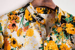 Load image into Gallery viewer, Beverlia Men Linen Short Sleeve Shirt Summer Floral Loose Baggy Casual Holiday Shirts Tee Tops cute summer shirts for men tops luxury best linen shirts online mens summer short sleeve dress shirts dressy holiday shirts plus size best mens tops hawaiian shirts
