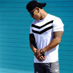 Load image into Gallery viewer, Beverlia New Men T-shirt Cotton Short Sleeves black Undershirt Male Solid stripe Mens Tee Summer Brand Clothing styles fashion trends. 2020 Menswear New Best t shirt design cheap clothes online cheap clothes online clothing vertical striped shirt black and white striped solid men tees tee shirts 100 cotton t shirts
