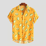 Load image into Gallery viewer, Beverlia Summer Avocado Print Men Shirt Turn-down Collar Short Sleeve Casual Beach Hawaiian Shirts Men Streetwear Camisa Avocado print shirt clothing for mens. Classic summer shirts short sleeve mens dress summer shirts. Best hawaiian shirts target streetwear online store streetwear clothing brands cheap streetwear.
