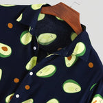 Load image into Gallery viewer, Beverlia Summer Avocado Print Men Shirt Turn-down Collar Short Sleeve Casual Beach Hawaiian Shirts Men Streetwear Camisa Avocado print shirt clothing for mens. Classic summer shirts short sleeve mens dress summer shirts. Best hawaiian shirts target streetwear online store streetwear clothing brands cheap streetwear.
