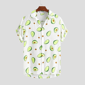 Beverlia Summer Avocado Print Men Shirt Turn-down Collar Short Sleeve Casual Beach Hawaiian Shirts Men Streetwear Camisa Avocado print shirt clothing for mens. Classic summer shirts short sleeve mens dress summer shirts. Best hawaiian shirts target streetwear online store streetwear clothing brands cheap streetwear.