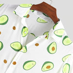 Load image into Gallery viewer, Beverlia Summer Avocado Print Men Shirt Turn-down Collar Short Sleeve Casual Beach Hawaiian Shirts Men Streetwear Camisa Avocado print shirt clothing for mens. Classic summer shirts short sleeve mens dress summer shirts. Best hawaiian shirts target streetwear online store streetwear clothing brands cheap streetwear.
