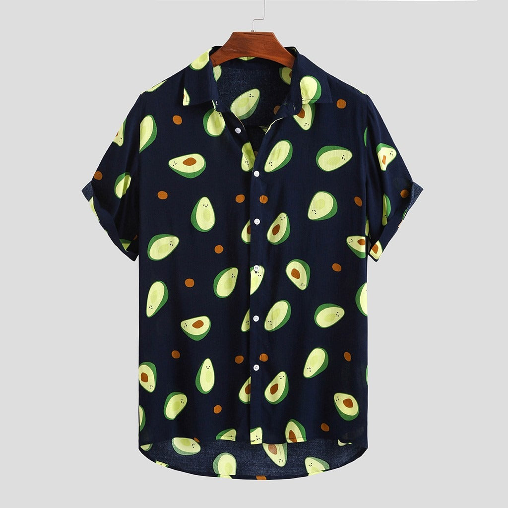 Beverlia Summer Avocado Print Men Shirt Turn-down Collar Short Sleeve Casual Beach Hawaiian Shirts Men Streetwear Camisa Avocado print shirt clothing for mens. Classic summer shirts short sleeve mens dress summer shirts. Best hawaiian shirts target streetwear online store streetwear clothing brands cheap streetwear.