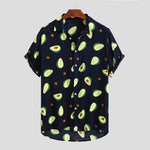 Load image into Gallery viewer, Beverlia Summer Avocado Print Men Shirt Turn-down Collar Short Sleeve Casual Beach Hawaiian Shirts Men Streetwear Camisa Avocado print shirt clothing for mens. Classic summer shirts short sleeve mens dress summer shirts. Best hawaiian shirts target streetwear online store streetwear clothing brands cheap streetwear.
