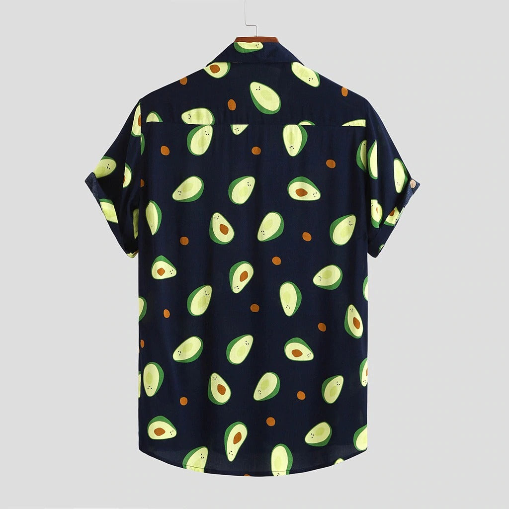 Beverlia Summer Avocado Print Men Shirt Turn-down Collar Short Sleeve Casual Beach Hawaiian Shirts Men Streetwear Camisa Avocado print shirt clothing for mens. Classic summer shirts short sleeve mens dress summer shirts. Best hawaiian shirts target streetwear online store streetwear clothing brands cheap streetwear.