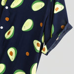 Load image into Gallery viewer, Beverlia Summer Avocado Print Men Shirt Turn-down Collar Short Sleeve Casual Beach Hawaiian Shirts Men Streetwear Camisa Avocado print shirt clothing for mens. Classic summer shirts short sleeve mens dress summer shirts. Best hawaiian shirts target streetwear online store streetwear clothing brands cheap streetwear.
