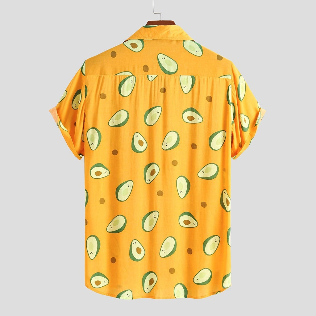 Beverlia Summer Avocado Print Men Shirt Turn-down Collar Short Sleeve Casual Beach Hawaiian Shirts Men Streetwear Camisa Avocado print shirt clothing for mens. Classic summer shirts short sleeve mens dress summer shirts. Best hawaiian shirts target streetwear online store streetwear clothing brands cheap streetwear.