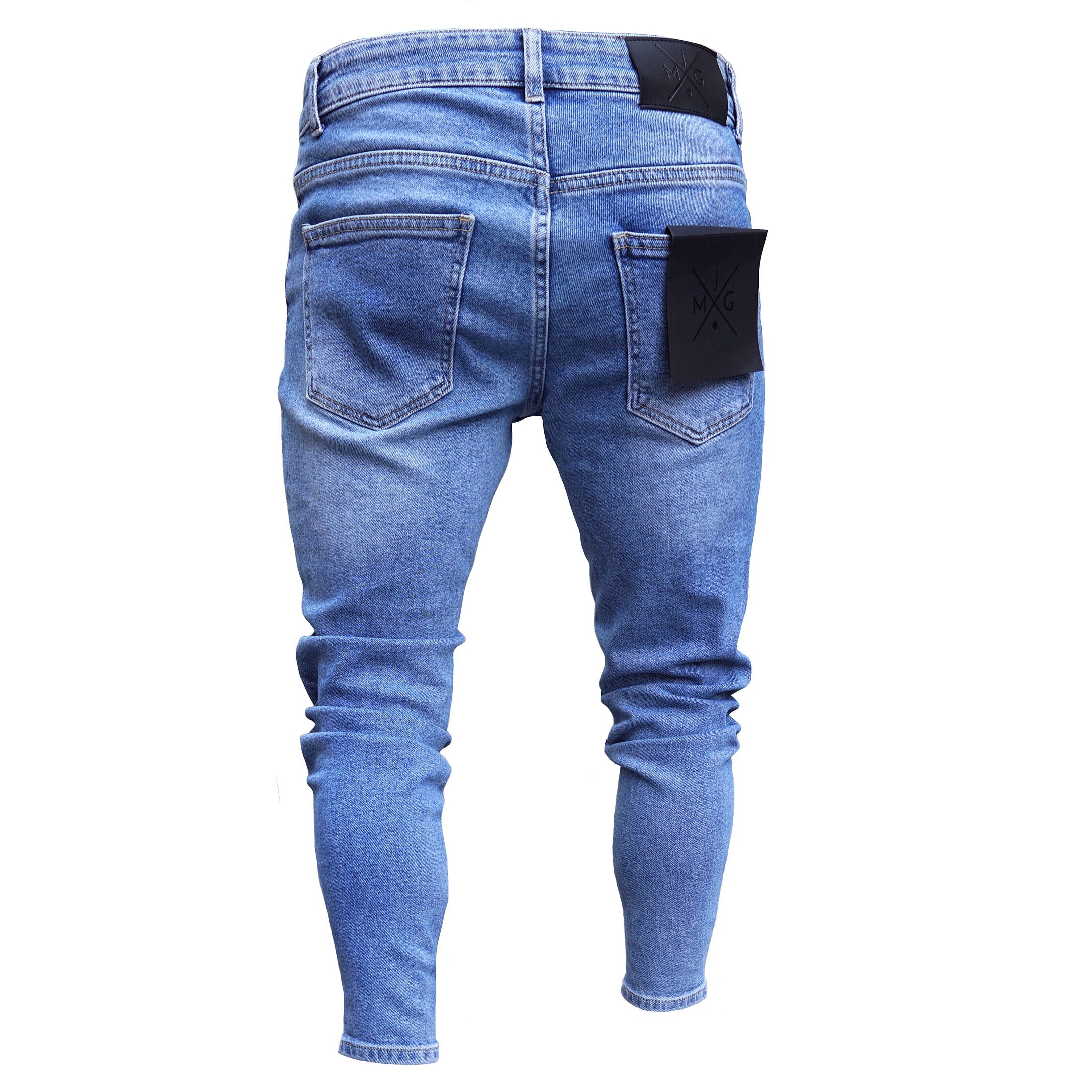 Beverlia Mens Clothing Mens Fashion | 3 Styles Men Stretchy Ripped Skinny Biker Embroidery Print Jeans Destroyed Hole Taped Slim Fit Denim Scratched High Quality Jean stretchy ripped jeans jeggings black blue white ripped jean embroidery patterns denim mens slim fit jeans cheap online