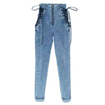 Load image into Gallery viewer, Beverlia Womens Clothing Womens Fashion |  High Waist Hips Tight Jeans Female Sense Europe And The United States 2020 Spring and Summer Slim Feet Pants Nine Pants slim fit pants for ladies women&#39;s slim leg  high waisted pants trouser ladies womens formal pants outfits nine west pants pants jeans outfit top party
