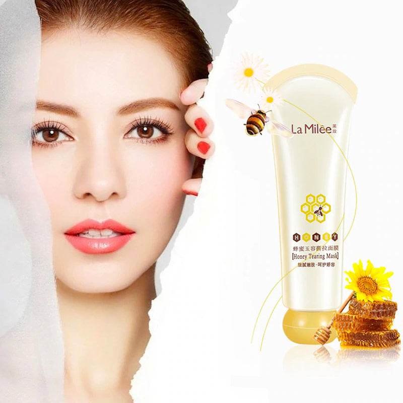 Beverlia Beauty Products | Honey tearing mask Peel Mask oil control Blackhead Remover Peel Off Dead Skin Clean Pores Shrink Facial care face Skincare mask La milee honey tearing mask directions La milee honey tearing mask ingredients La milee face mask Honey tearing mask 2020 Best Honey Tearing Mask Peel Oil