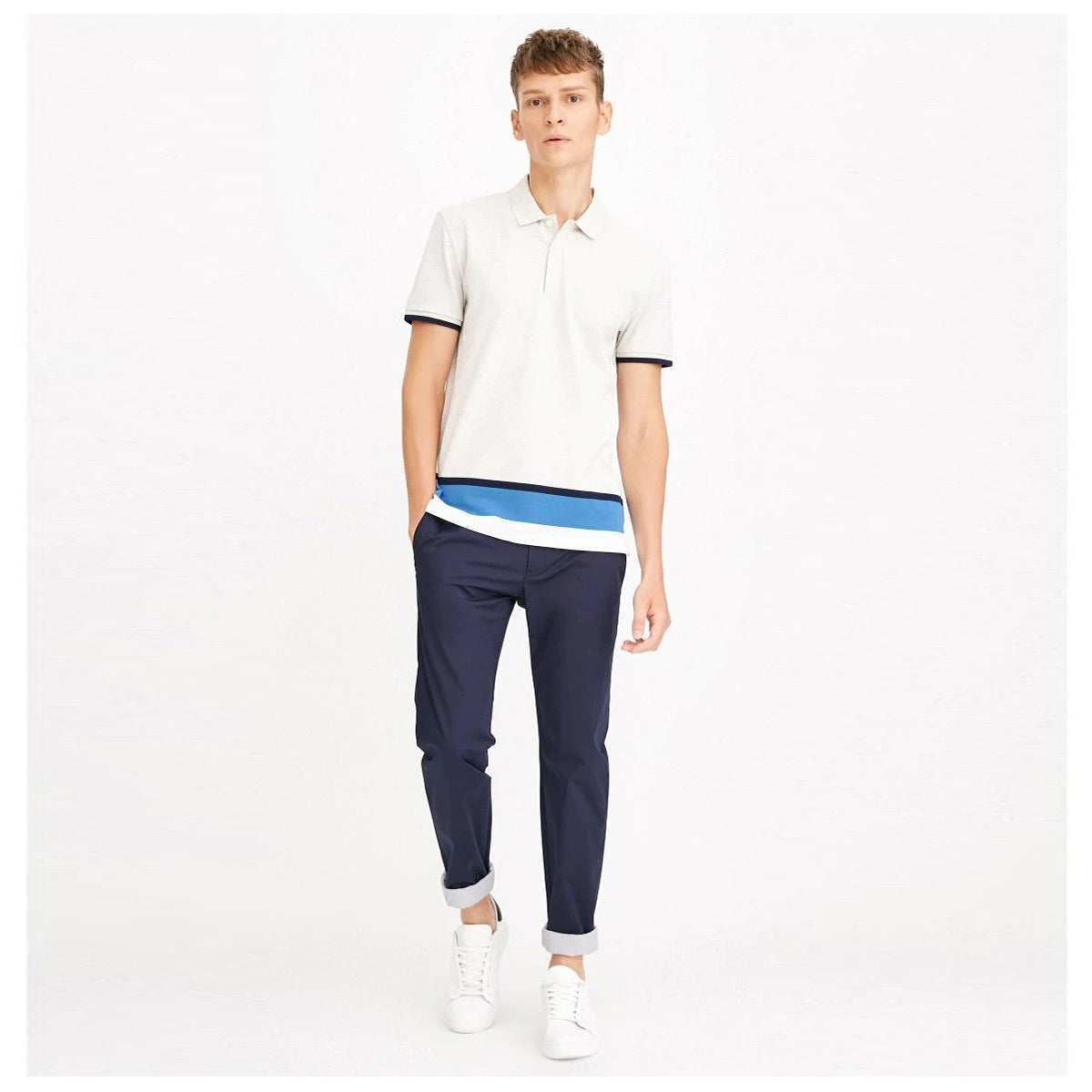 Stretch Cotton Casual Pants