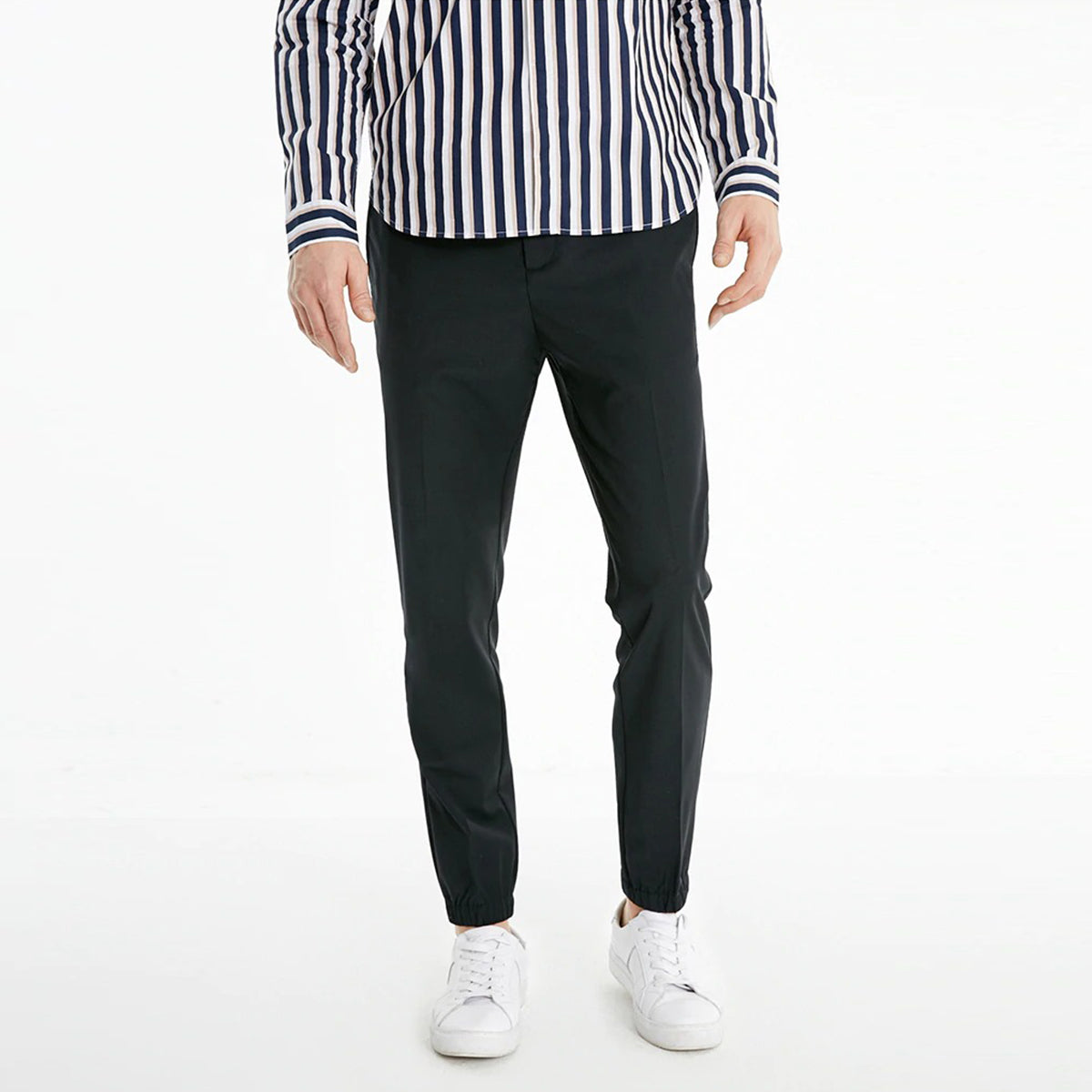 Wool Lycra Tight Leg Casual Pants