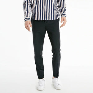 Wool Lycra Tight Leg Casual Pants