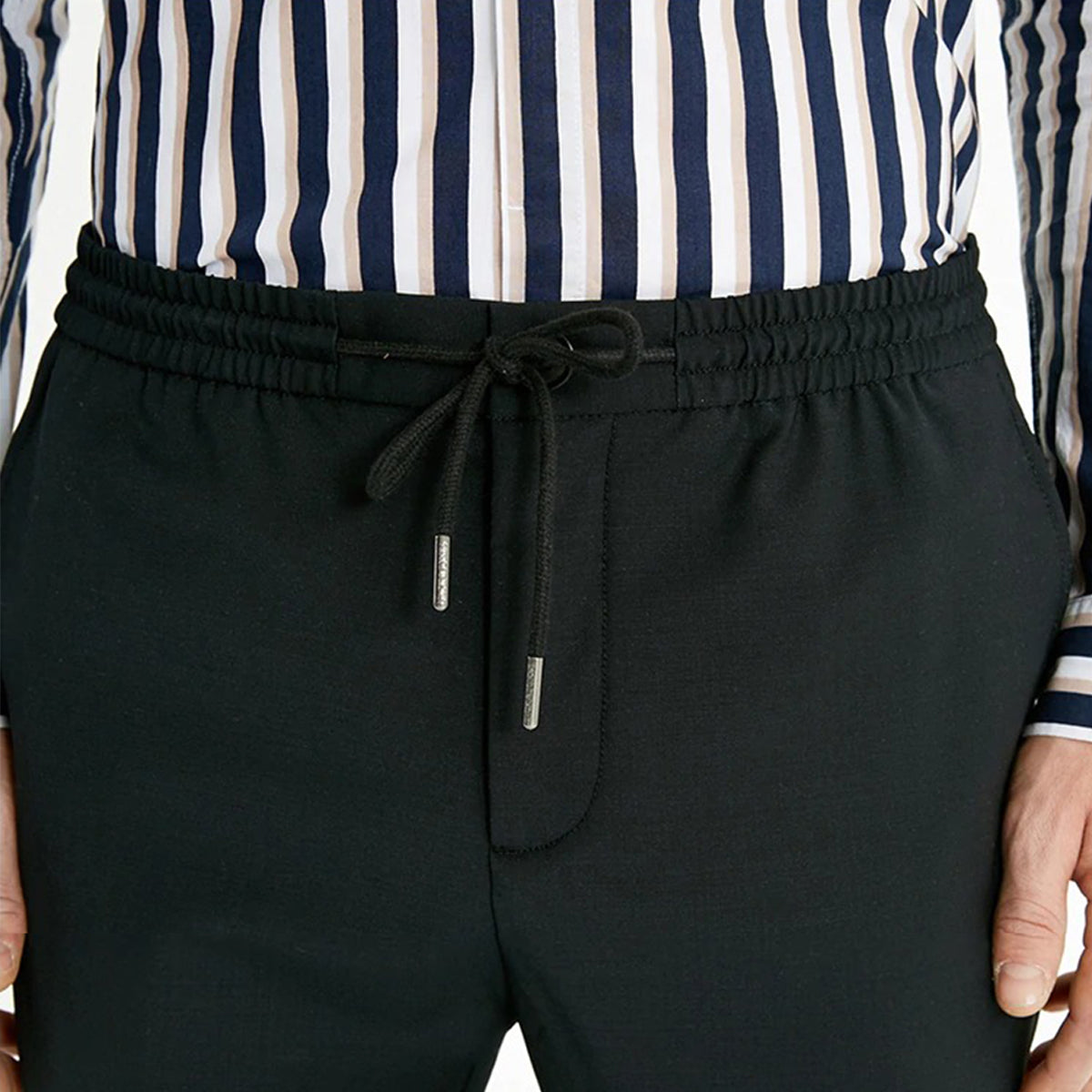 Wool Lycra Tight Leg Casual Pants